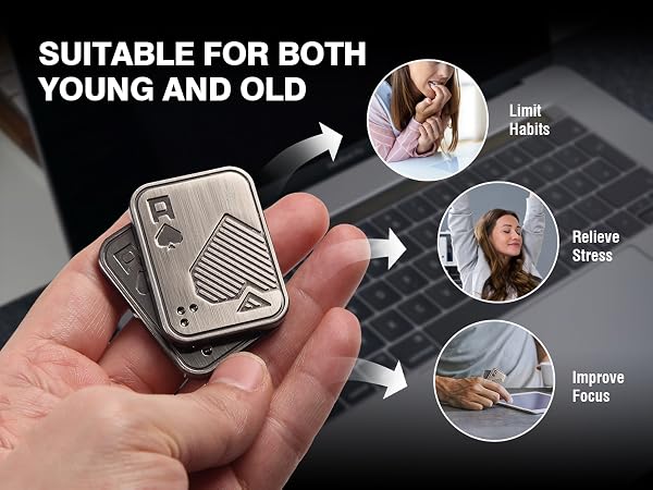 ITOKEY Metal Fidget Toys, EDC Fidget Slider, Desk Toy for Men, Cool Office Clicker Haptic Coin