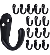 IBosins 15PCS Coat Hooks Wall Mounted Single Prong Robe Hook for Hanging Towel Hooks with 30 Scre...