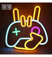 Attivolife Light up Game Rock Hand Shaped Neon Signs, Acrylic Neon Lights with USB Powered, LED W...