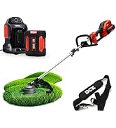 DCK 58V 15" Electric Weed Wacker, Cordless String Trimmer Brushless Battery Powered Weed Eater wi...