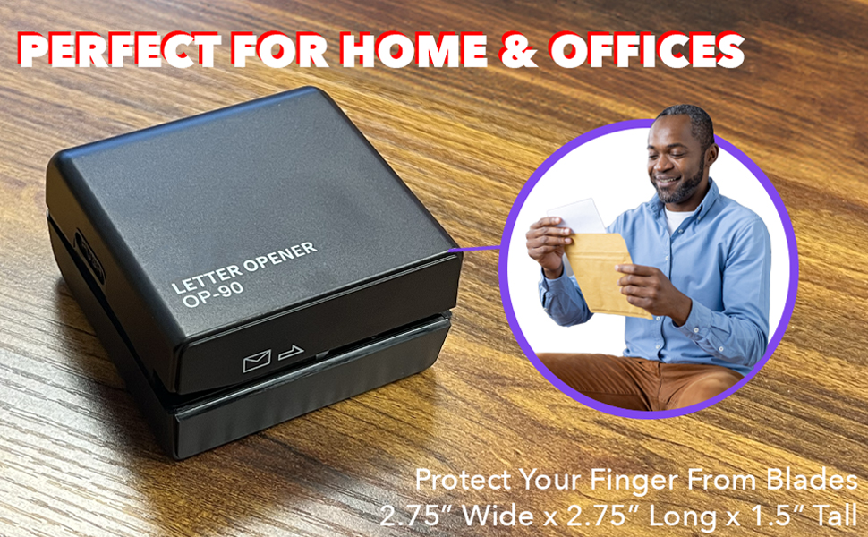 compact desk accessory for sorting mail and all universal envelop sizes