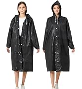 RUISHYY Rain Ponchos for Adults, Reusable EVA Rain Coats Waterproof Hooded Rain Jackets Rainwear ...