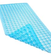 Linoows Non-Slip Bathtub and Shower Mats, Power Grip Bath Mat 35 x 16.3 Inch with Suction Cups an...