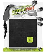 GorillaPads Non-Slip Furniture Pads/Grippers, Rubber Floor Protectors for Under Furniture, Black ...