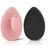 Silicone Face Scrubber 2 Pack, Manual Facial Cleansing Brush for Men and Women, Gentle Face Wash ...