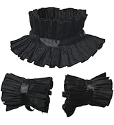 GRACEART Elizabethan Maid Collar Cuffs Set Retro Ruffle Stand-up Fake Collar Choker Wrist Cosplay...