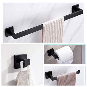 BLACK BATHROOM ACCESSORIES SET