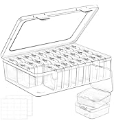 Mauproy Bead Organizer Box, 31 Pcs Small Clear Plastic Bead Storage Cases, Mini Rectangle Storage...