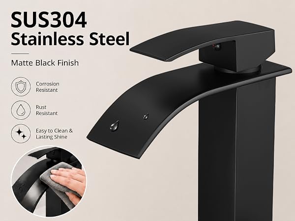 matte black bathroom faucet