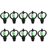 HAOHIZE Rotating Sprinkler, 10Pcs Plastic G1/2in Spray Sprinkler Rain Shaped Nozzle Agricultural ...