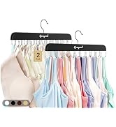 Gomyrod Bra Hanger for Closet, 2 Pack Tank Top Hangers w/20 Hooks Holds 40 Bras, Capacity Foldabl...