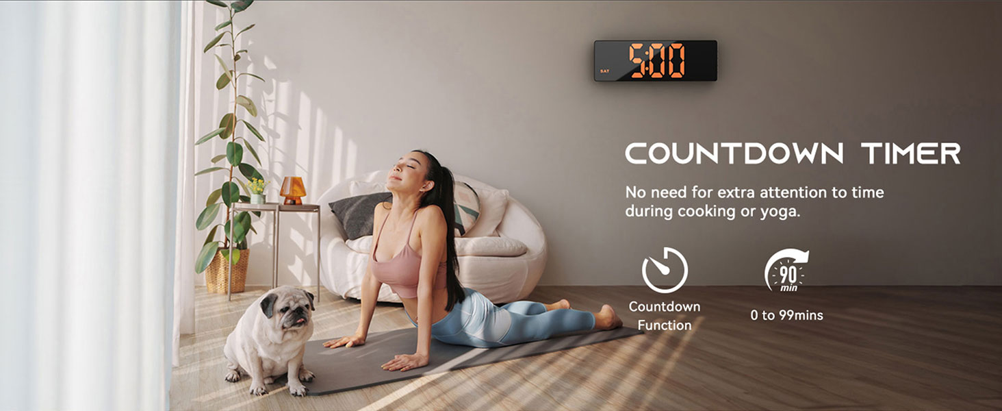 Large Digital Wall Clock