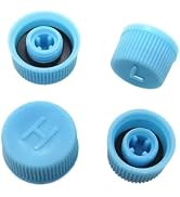 4Pcs Blue Replacement Valve Caps 2High+2Low Pressure, R134a R12 Refrigeration AC Charging Port Du...