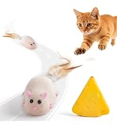 ALL FOR PAWS Interactive Cat Mouse Toy with Remote Control, Rechargeable Automatic Moving Mouse T...