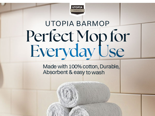 utopia bar mop kitchen cotton absorbent ribbed bar multi purpose cleaning home