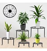 Lizhluzh 5 Pack Metal Plant Stand for Outdoor and Indoor plants Modern Anti-Rust Plant Stands Ind...