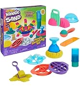 Kinetic Sand, Ultimate Sandisfying Set with 2lbs Play Sand (Pink, Yellow & Teal), 10 Tools & Mold...
