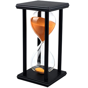 Lodunsyr 30/45/60 Min Hourglass orange sand black frame
