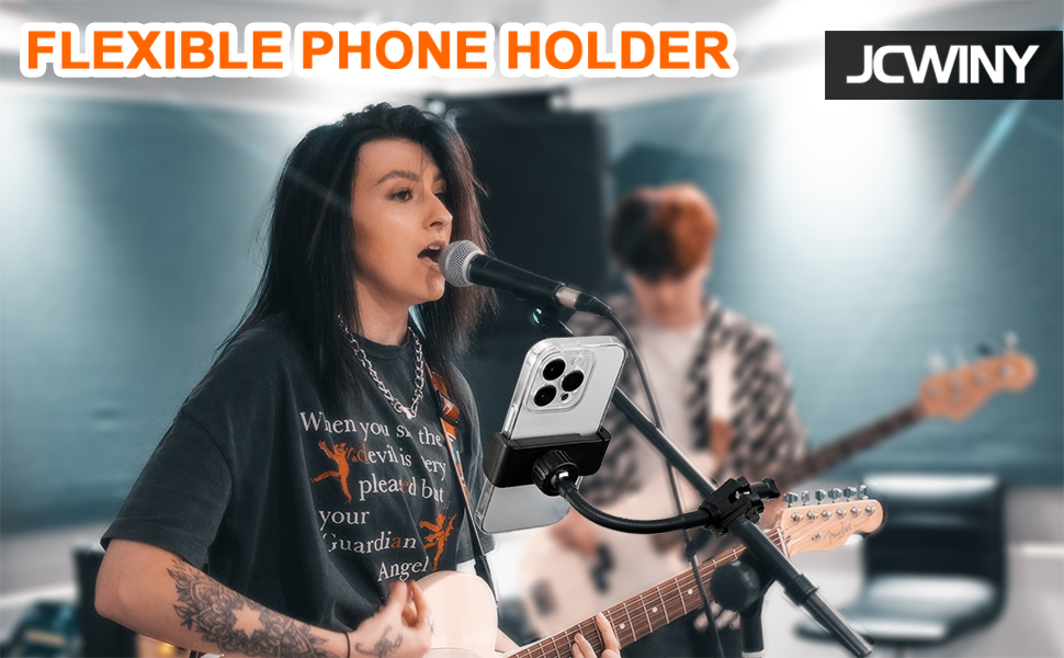 phone holder for microphone stand