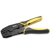 TITAN 11477 Ratcheting Wire Terminal Crimper Tool for Insulated Terminals, Fixed Jaw Crimper