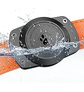 IPX8 Waterproof Airtag Dog Collar Holder, Ultra-Durable Dog & Cat Collars Mount for Apple AirTag,...