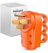 Nilight 50 Amp RV Replacement Plug 125/250 Volt Heavy Duty Male Plug with Handle ETL Listed RV NE...