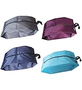 MISSLO Portable Nylon Travel Shoe Bags with Zipper Closure (Pack 4, Mix Color)