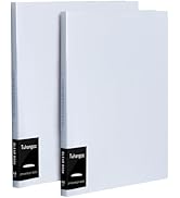 Binder with Plastic Sleeves 8.5x11" 20-Pocket - Heavy Duty Art Portfolio Folder with Clear Sheet ...