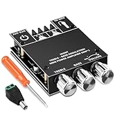 Daakro ZK-502MT Bluetooth Amplifier Board,50W+50W 2.0 Channel Amp Board with Treble and Bass Cont...