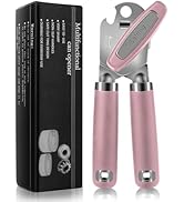 Safring Can Opener Manual, Heavy Duty Handheld Strong Can Opener with Soft Touch Handle, Sharp Bl...