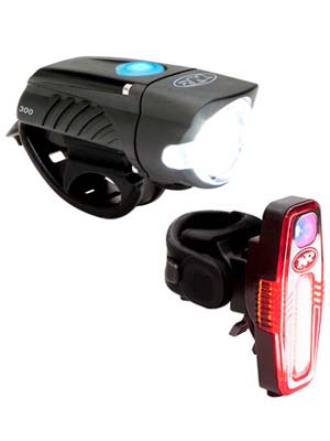 niterider swift 300 and sabre 110 combo pack safety bike lights lightweight combo pack