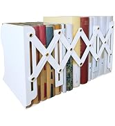 Yuetshuni Metal Bookends, Book Ends for Heavy Books, Adjustable Book Holder for Shelves, Book Sto...