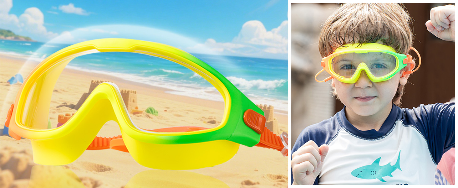 yellow kids goggles