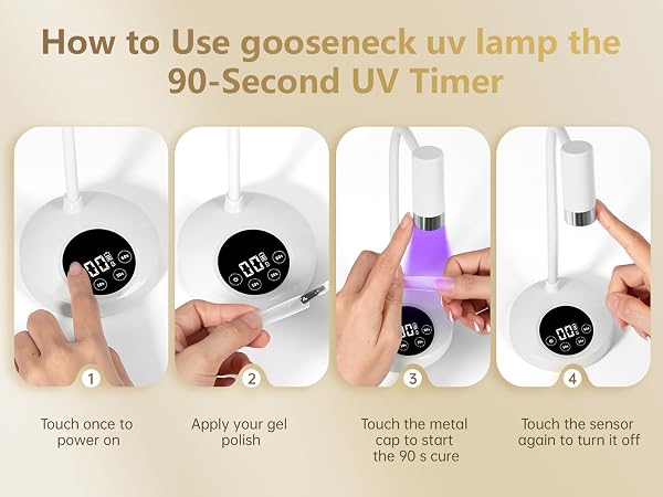 gooseneck lamp for nails