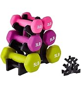 Culnflun Dumbbell Rack, 3 Tier 10KG A-Frame Load Weight Rack Small Weight Tree Rack Dumbbells for...