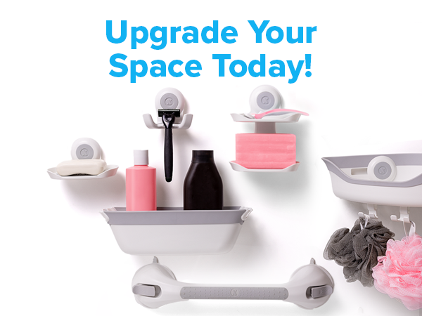 The on the dot family of suction cup products, from soap savers to balance assist bars