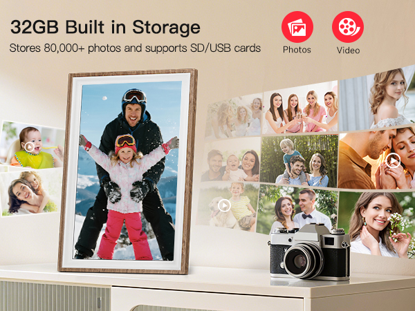 frameo digital frame wifi picture photo video share moment from phone