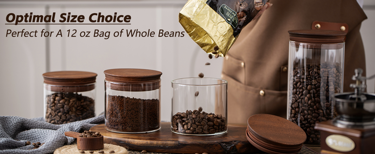 3MM THICKENED BOROSILICATE GLASS COFFEE JARS