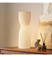 RONDURE Modern Ceramic Decorative Table Lamp Living Room Bedroom Bedside | Handcrafted Unique War...
