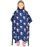 Hair Cutting Cape for Kids - Unicorns Print - Water Resistant Salon Cape - Snap Closure - Kids Ha...