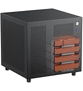 Mini ITX NAS Case, 4 Hot-Swap 3.5 HDD Bay NAS PC Chassis, Supports SFX/SFX-L/Flex PSU & 120mm Fan...