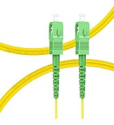 FLYPROFiber 1m/3ft OS2 SC/APC to SC/APC Fiber Optic Cable, Single Mode Fiber Patch Cable, Simplex...