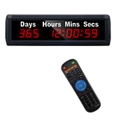 YZ Digital 999 Days Countdown Timer, Count Up/Count Down Clock with Remote, 12/24 Hour Real Time,...