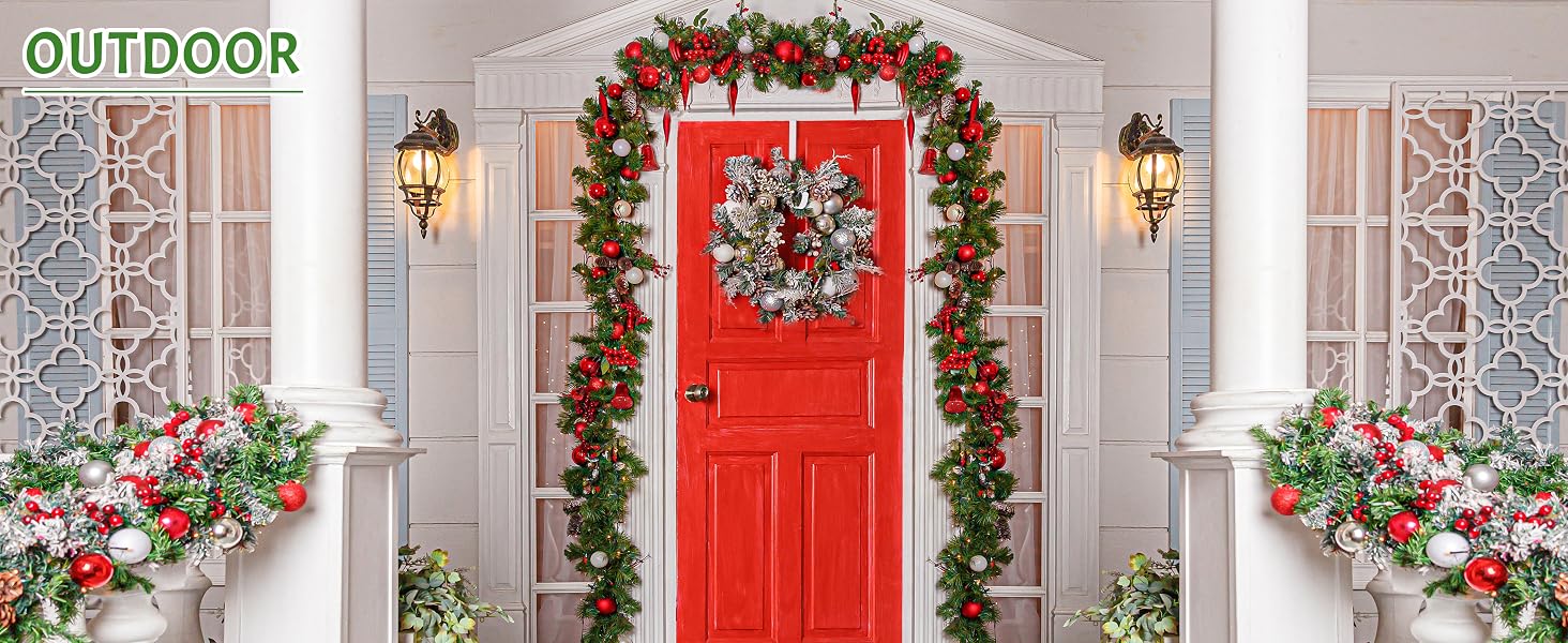 ZningEsxi Over Front Door Wreath Hook Metal Overdoor Wreaths Holder 12" for Front Door Christmas