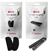 Setex Eyeglass Gecko Grip Bundle, Temple Tip Grips (2 Black Pair) + Ultra Thin Anti Slip Eyeglass...