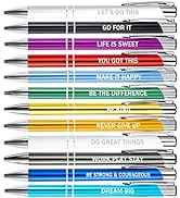 PASISIBICK 12 Pieces Inspirational Ballpoint Pens Motivational Quote Metal Pens, Funny Pens Gifts...