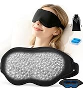 Weighted Sleep Mask for Sleeping-100% Blackout 3D Eye Mask Cover for Women & Men-Gentle Pressure ...