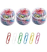M&G Paper Clips 480Pcs Colored Paper Clip Medium Size, Assorted Colored Coated 1.1 inch PaperClip...