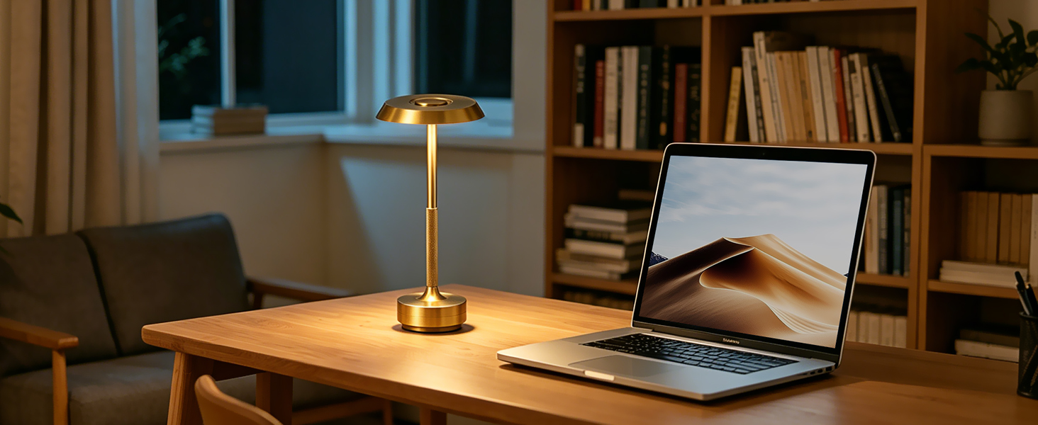 GKKBO Wireless Table Lamp Rechargeable 5000mAh Battery Powered