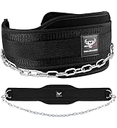 BEAST RAGE Dip Belt with Chain for Men, Weight Belt Heavy Duty 36" Steel Chain Weightlifting Dipp...